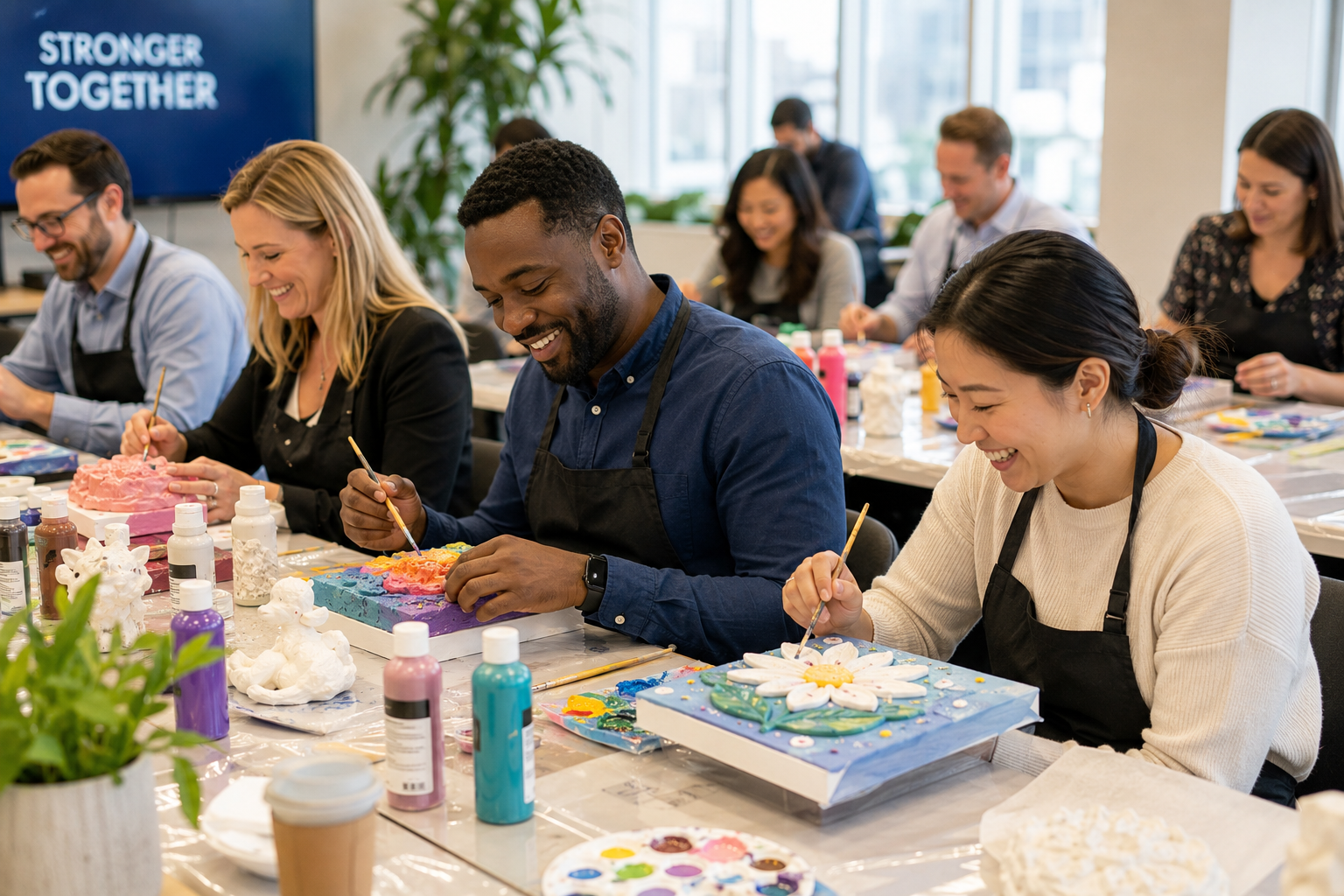 Corporate team building art workshop Toronto